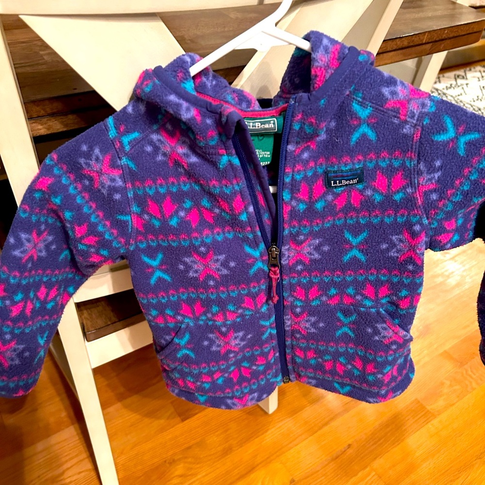 Toddler L.L. Bean 3T fleece hooded jacket